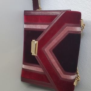 Michael Kors large Tri-Color velvet shoulder bag